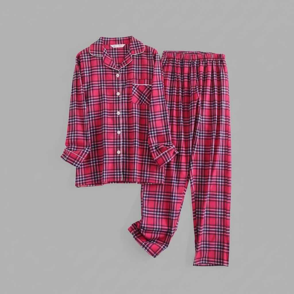 Plaid Cotton Flannel Pajama Set | Women's Sleepwear