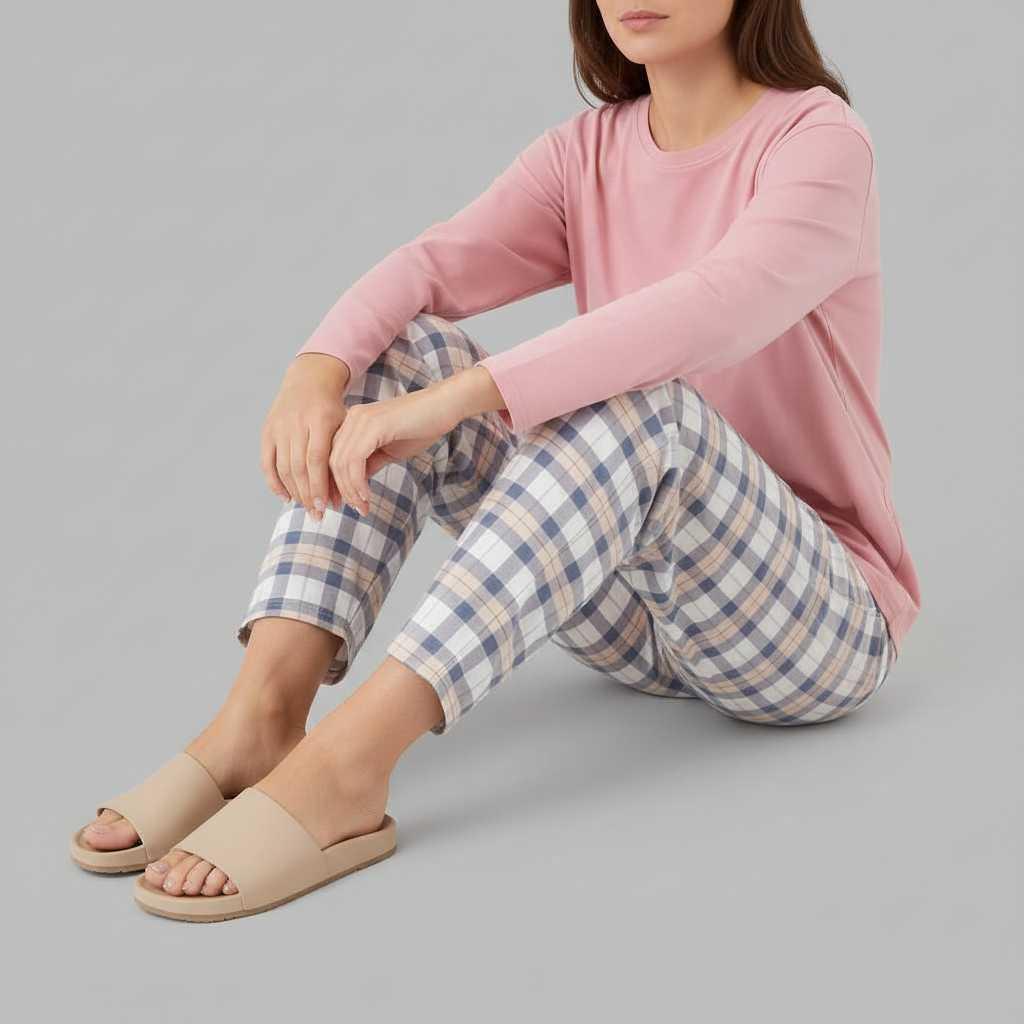 Cozy Elegance | Women's Pajama Sets with Checkered Print