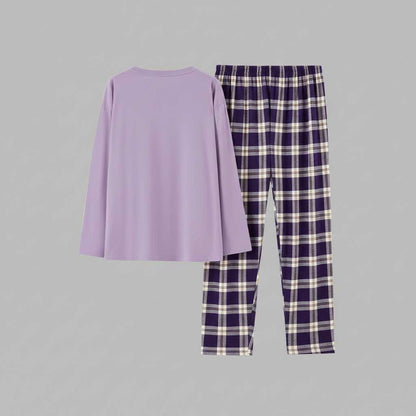 Cozy Elegance | Women's Pajama Sets with Checkered Print