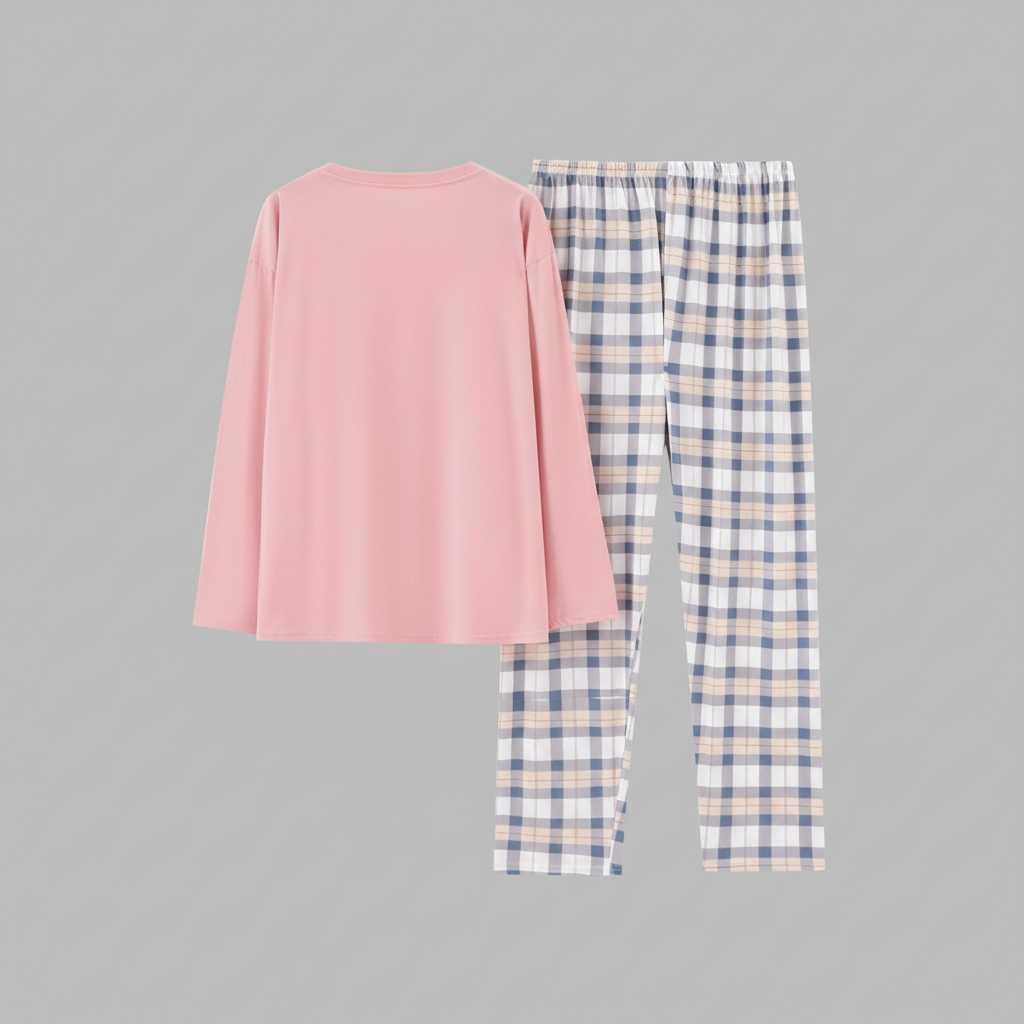 Cozy Elegance | Women's Pajama Sets with Checkered Print