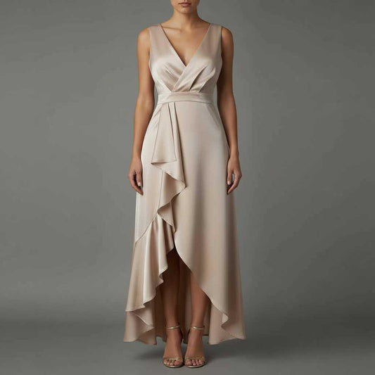 Elegant V-Neck Maxi Dress | Women's Summer Dress