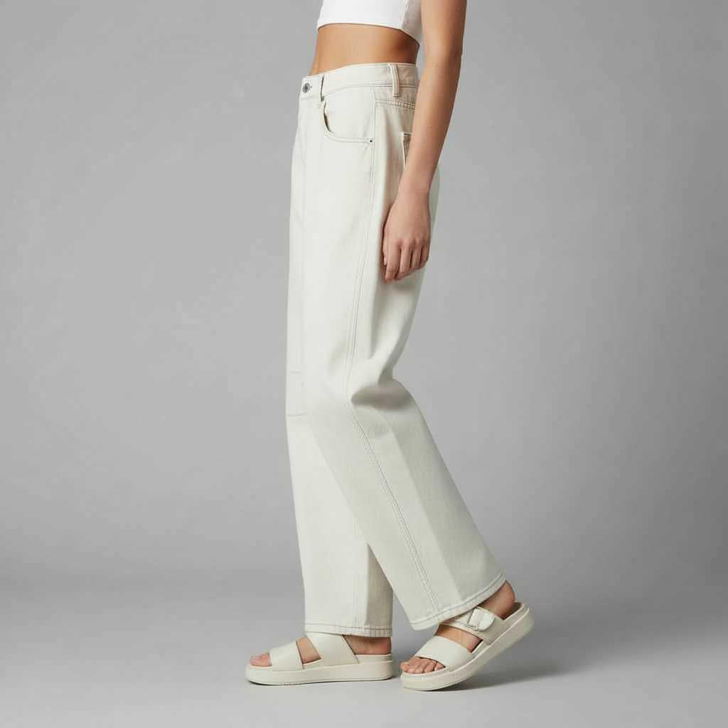 Leopard Print Barrel Jeans | Women's Casual Denim