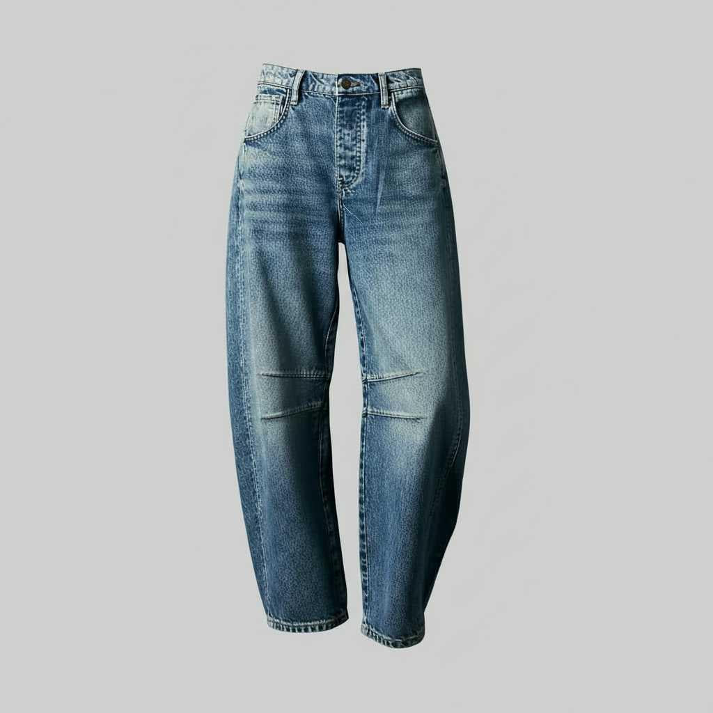 Leopard Print Barrel Jeans | Women's Casual Denim