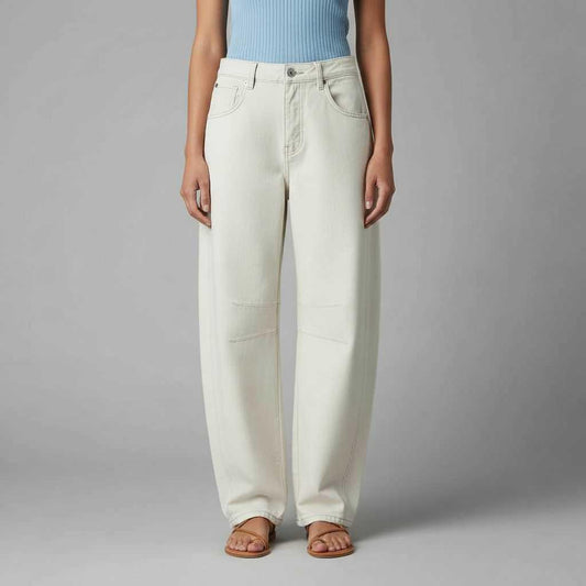 Leopard Print Barrel Jeans | Women's Casual Denim