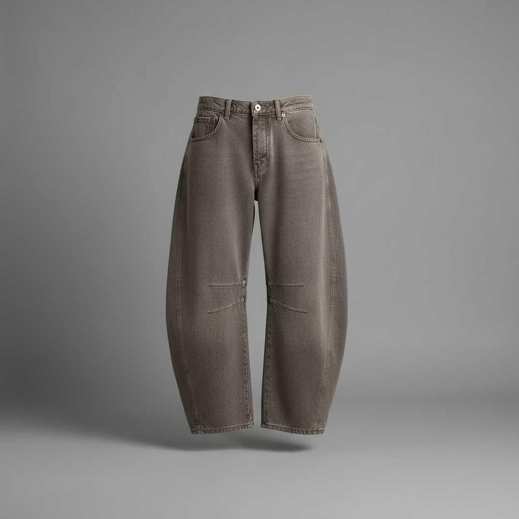 Leopard Print Barrel Jeans | Women's Casual Denim