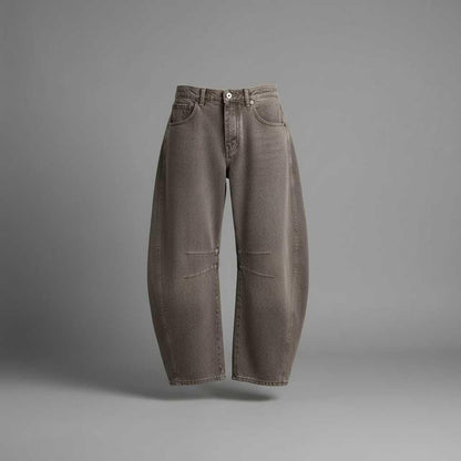 Leopard Print Barrel Jeans | Women's Casual Denim