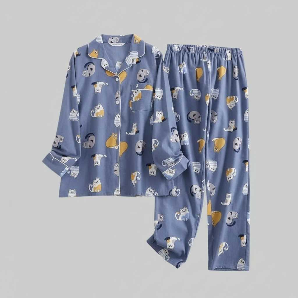 Plaid Cotton Flannel Pajama Set | Women's Sleepwear