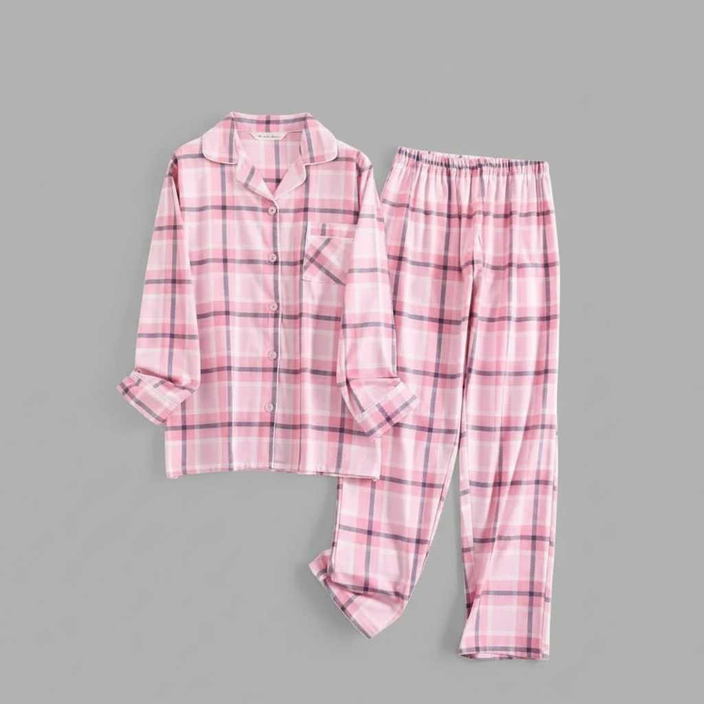 Plaid Cotton Flannel Pajama Set | Women's Sleepwear