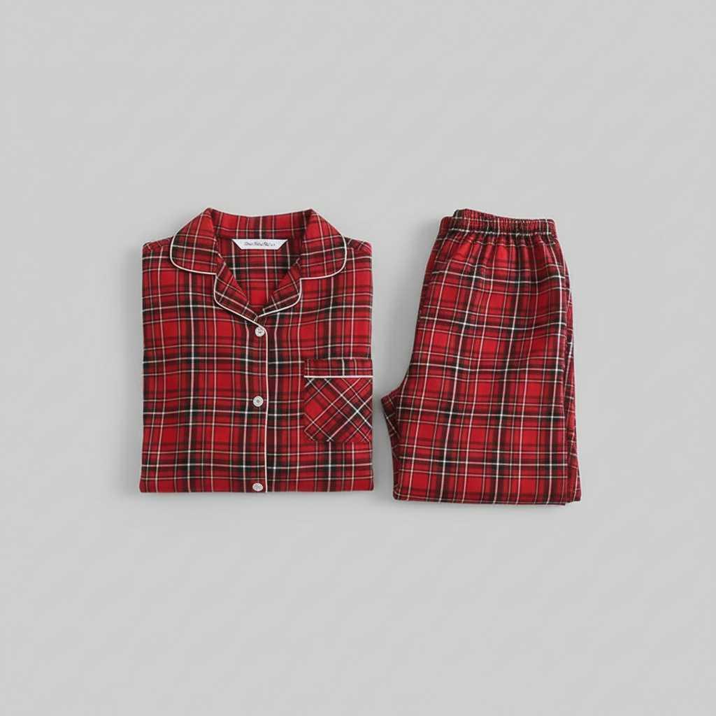 Plaid Cotton Flannel Pajama Set | Women's Sleepwear