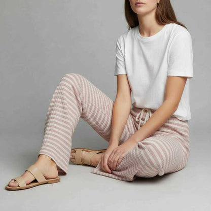 Striped Lace-Up Pants | Women's Casual High Street Fashion