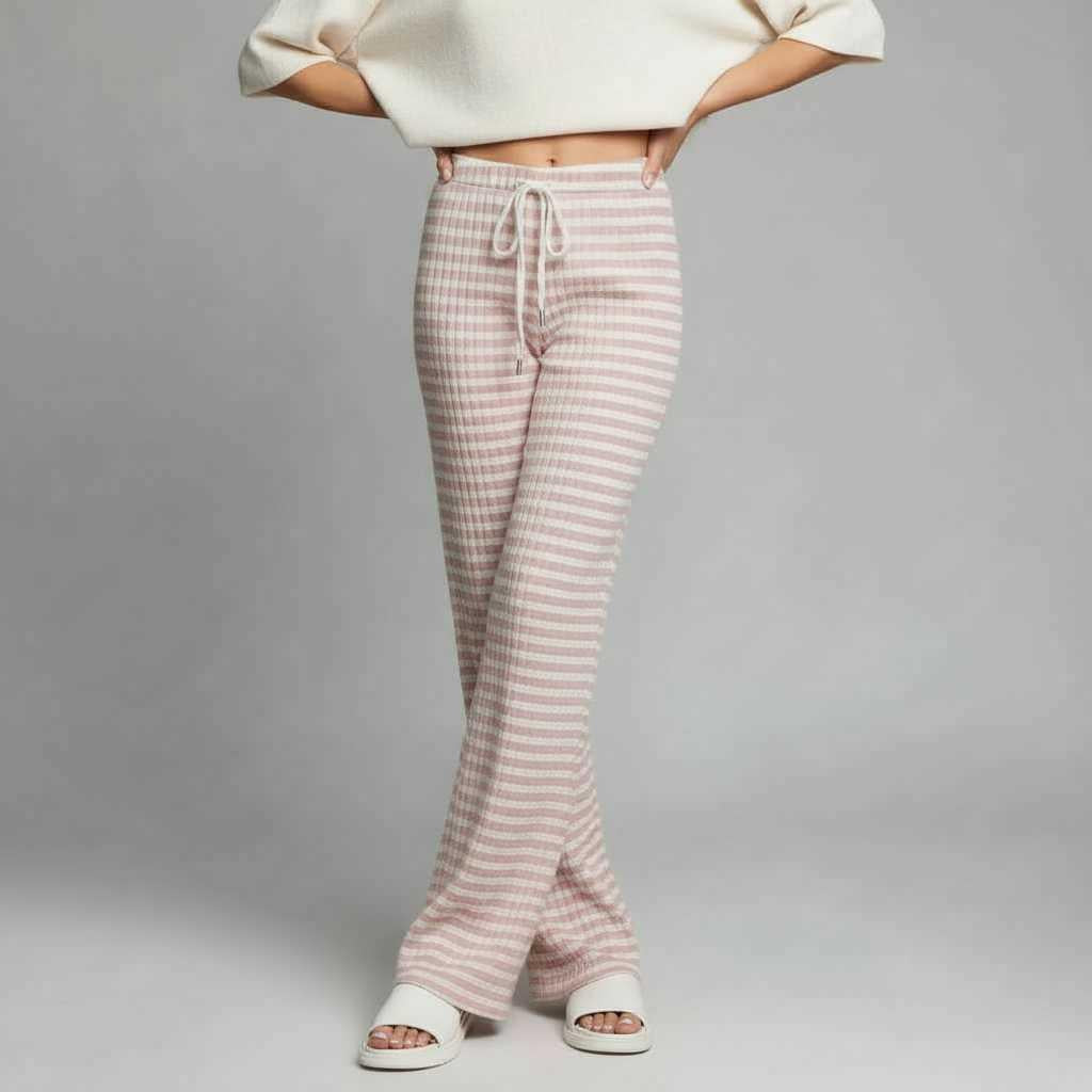 Striped Lace-Up Pants | Women's Casual High Street Fashion