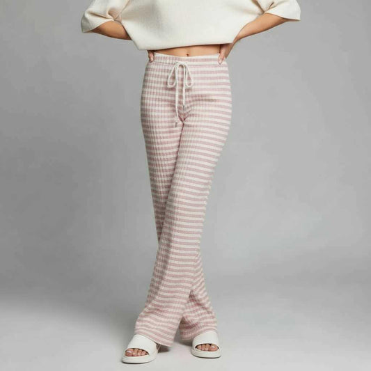 Striped Lace-Up Pants | Women's Casual High Street Fashion